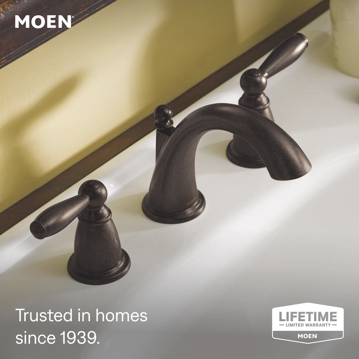 Moen Brantford Two-Handle High-Arc Bathroom Faucet TV6620 in Oil Rubbed Bronze (TV6620ORB)