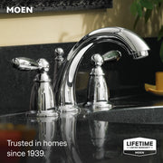 Moen Brantford Two-Handle High-Arc Bathroom Faucet TV6620 in Chrome (TV6620)