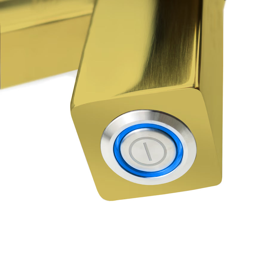 Tahoe 7 Towel Warmer, Brushed Gold, Hardwired, 7 bars - 	TWS2-TAH07GH - Plumbing Market