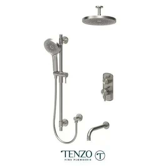 Tenzo Alyss 3 Function Shower Kit Ceiling Mount With 10 inch Shower Head - ALYT33-511345