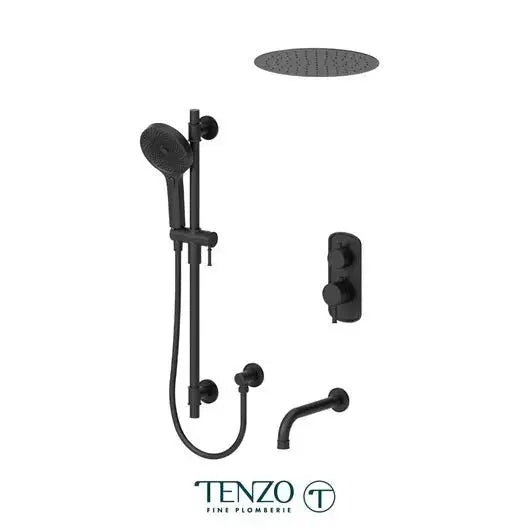 Tenzo Alyss 3 Function Shower Kit with 12 Inch Ceiling Shower Head - ALYT33-511655
