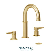 Tenzo Alyss 8in lavatory faucet with (overflow) drain SKU: ALY13-P - Plumbing Market