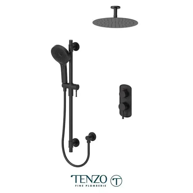 Tenzo Alyss Ceiling Mount Shower kit 2 functions ALYPB32-21132 - Plumbing Market