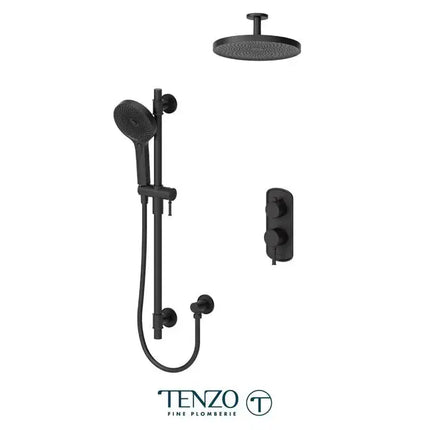 Tenzo Alyss Ceiling Mount Shower kit 2 functions ALYPB32-21134 - Plumbing Market