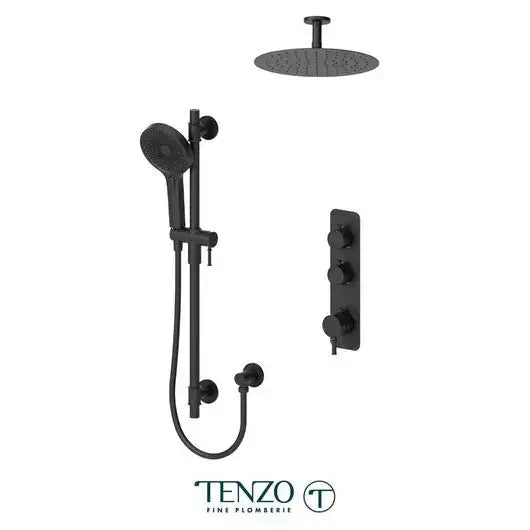 Tenzo Alyss Extenza 2 functions shower kit thermostatic Shower Kit with 12 inch ceiling mount shower - ALYT42-21132