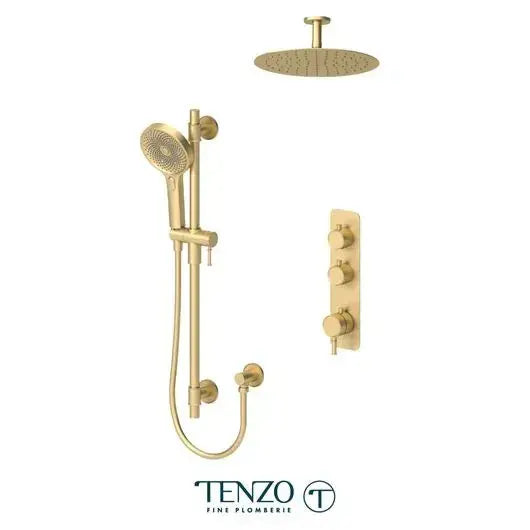 Tenzo Alyss Extenza 2 functions shower kit thermostatic Shower Kit with 12 inch ceiling mount shower - ALYT42-21132