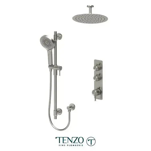 Tenzo Alyss Extenza 2 functions shower kit thermostatic Shower Kit with 12 inch ceiling mount shower - ALYT42-21132
