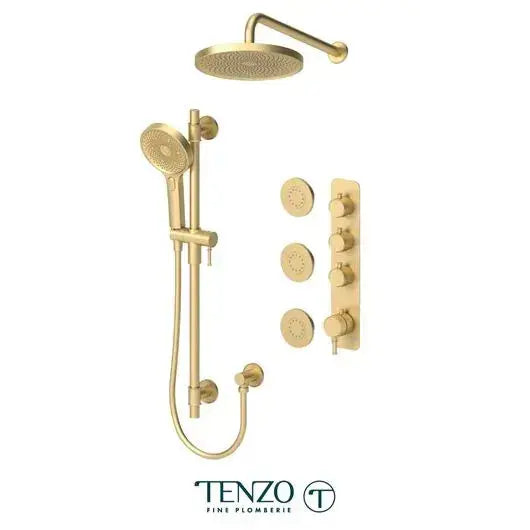 Tenzo Alyss Extenza 3 Function Shower kit with Body Jets and 10 Inch Shower Head - ALYT43-571114