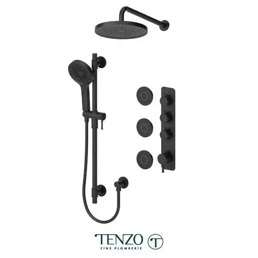 Tenzo Alyss Extenza 3 Function Shower kit with Body Jets and 10 Inch Shower Head - ALYT43-571114