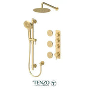 Tenzo Alyss Extenza 3 functions shower kit thermostic with wall mounted 10 inch shower head -  ALYT43-571168