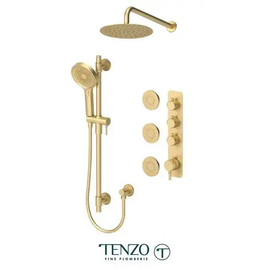 Tenzo Alyss Extenza 3 functions shower kit thermostic with wall mounted 10 inch shower head -  ALYT43-571168