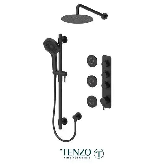 Tenzo Alyss Extenza 3 functions shower kit thermostic with wall mounted 10 inch shower head -  ALYT43-571168