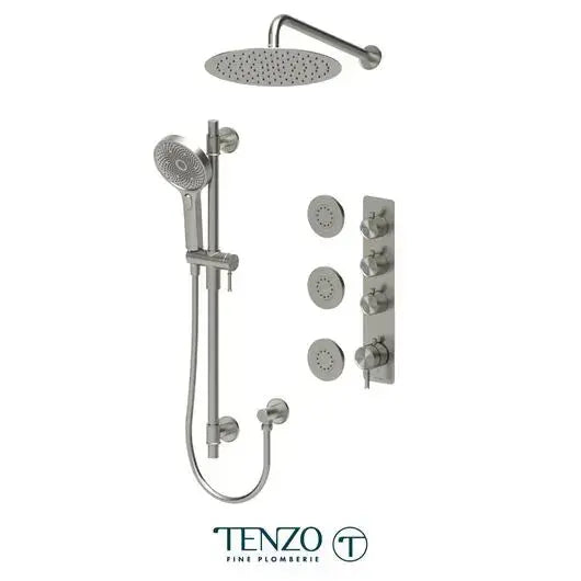 Tenzo Alyss Extenza 3 functions shower kit with 12 inch Shower Head - ALYT43-571112