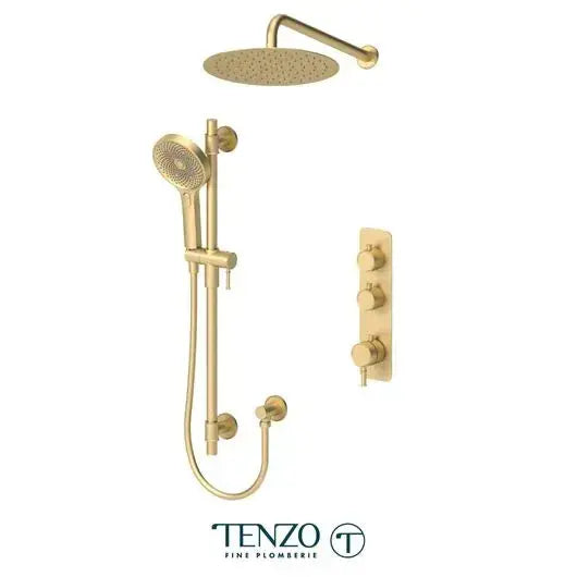 Tenzo Alyss Extenza kit 2 functions thermostatic with 10 inch wall mount head - ALYT42-20112