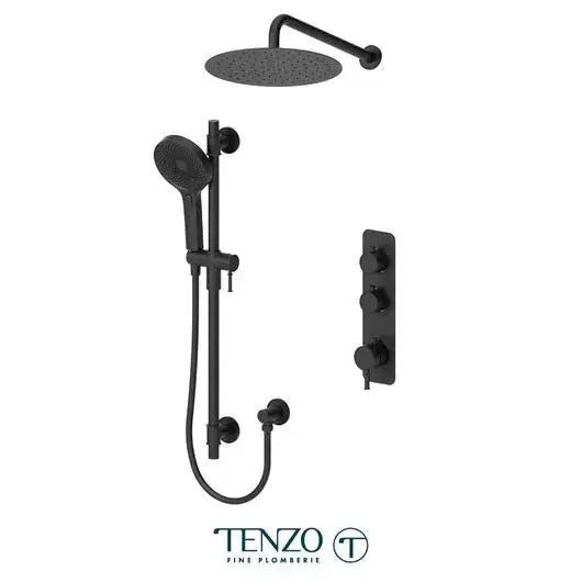 Tenzo Alyss Extenza kit 2 functions thermostatic with 10 inch wall mount head - ALYT42-20112