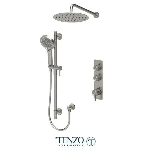 Tenzo Alyss Extenza kit 2 functions thermostatic with 10 inch wall mount head - ALYT42-20112