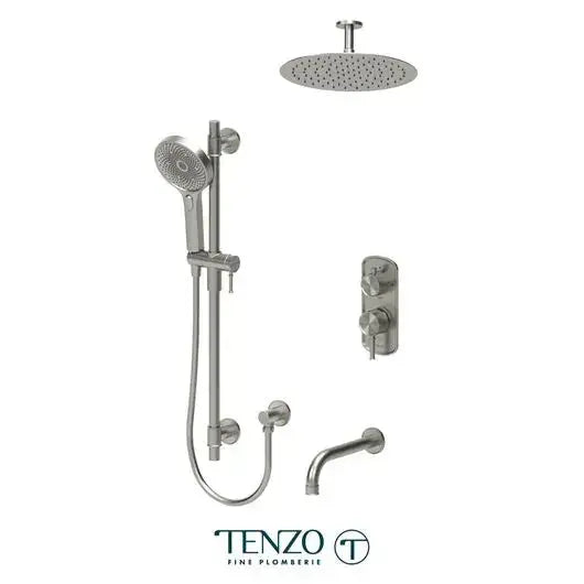 Tenzo Alyss Shower kit  3 functions 12 inch Ceiling Head with Air Boost - ALYPB33-511325