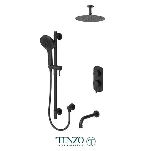 Tenzo Alyss Shower kit 3 functions Ceiling Shower head 10 inches - ALYPB33-511315