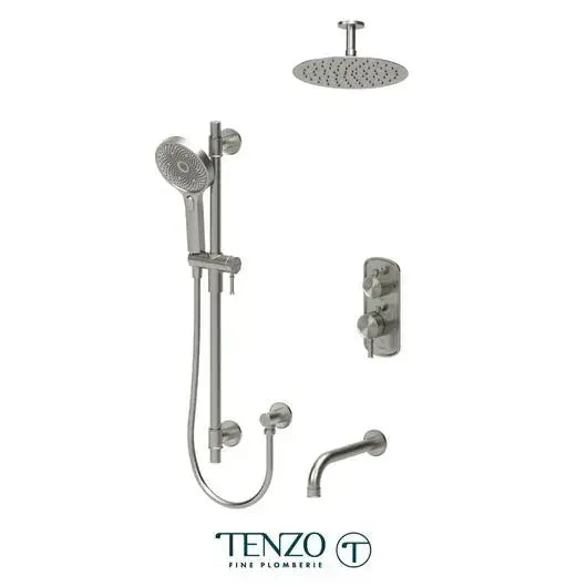 Tenzo Alyss Shower kit 3 functions with 10 inch Ceiling Shower head - ALYT33-511315