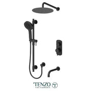 Tenzo Alyss Shower kit 3 functions with 12 Inch Shower Head - ALYT33-501125-BN