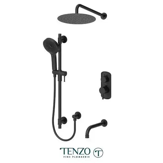 Tenzo Alyss Shower kit 3 functions with 12 Inch Shower Head - ALYT33-501125-BN