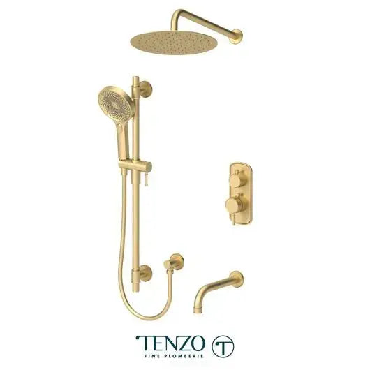 Tenzo Alyss Shower kit 3 functions with 12 Inch Shower Head - ALYT33-501125-BN