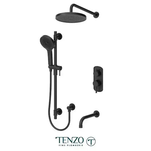 Tenzo Alyss Shower kit - Pressure Balanced - 3 functions - 10inch shower head - ALYPB33-501145