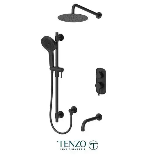 Tenzo Alyss Shower kit - 3 functions - 10 inch head with air boost - ALYPB33-501115