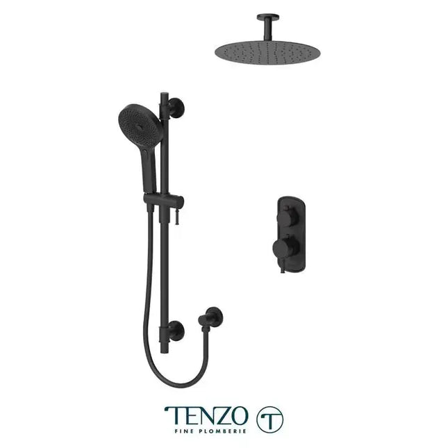 Tenzo Alyss Thermostatic Ceiling Mount Shower Kit ALYT32-21132 - Plumbing Market