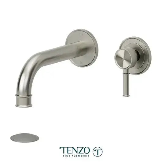 Tenzo Alyss Wall Mount Bathroom Faucet With Pop Up Drain