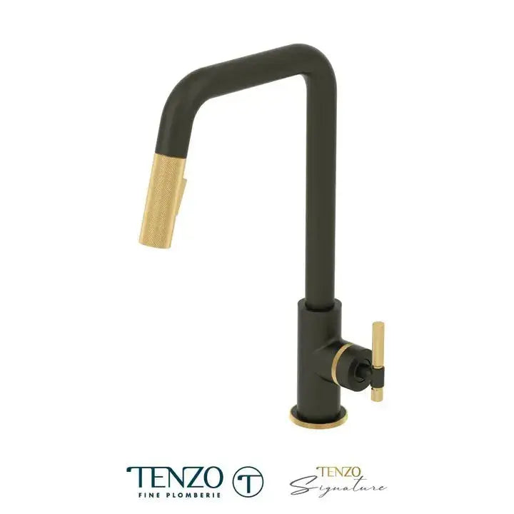 Tenzo BELLACIO-F U-Spout Kitchen Faucet With Pull Down Spray - Plumbing Market