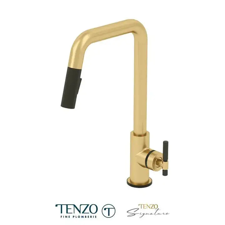 Tenzo BELLACIO-F U-Spout Kitchen Faucet With Pull Down Spray - Plumbing Market