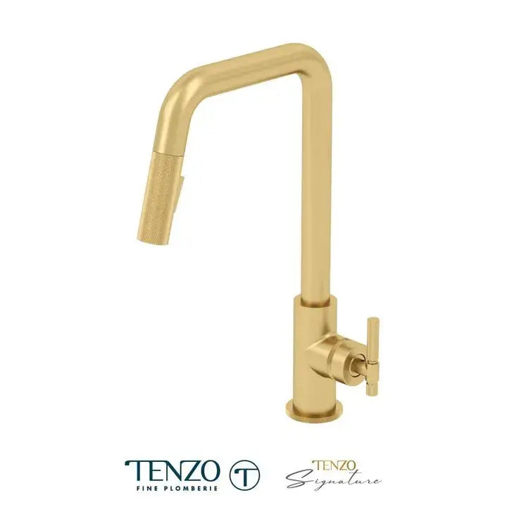 Tenzo BELLACIO-F U-Spout Kitchen Faucet With Pull Down Spray - Plumbing Market
