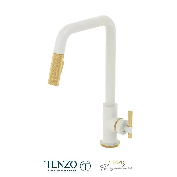 Tenzo BELLACIO-F U-Spout Kitchen Faucet With Pull Down Spray - Plumbing Market