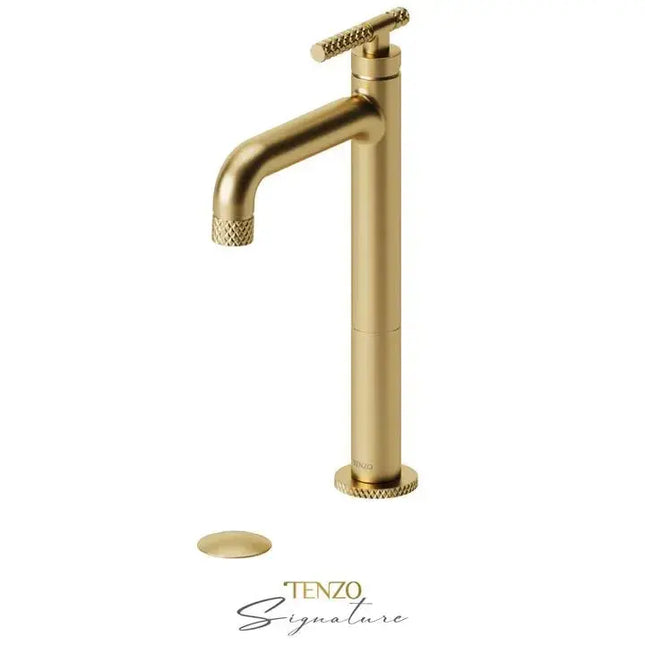 Tenzo Bellacio-C Tall Vessel Sink Bathroom Faucet With Drain - Plumbing Market