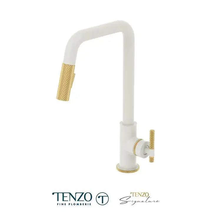 Tenzo Bellacio-C U-Spout Kitchen Faucet With Pull Out Spray - Plumbing Market