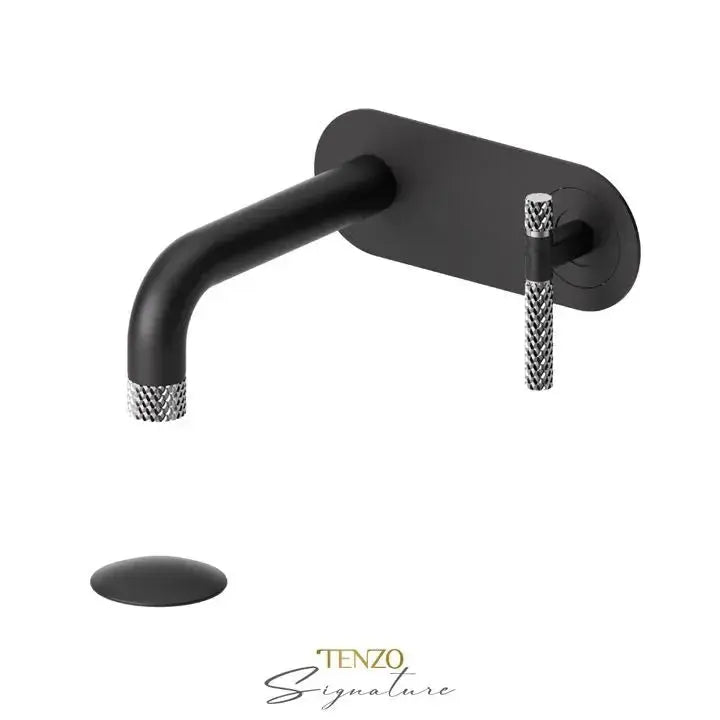 Tenzo Bellacio-C Wall Mounted Bathroom Faucet With Drain - Plumbing Market