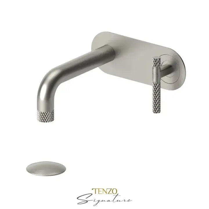 Tenzo Bellacio-C Wall Mounted Bathroom Faucet With Drain - Plumbing Market