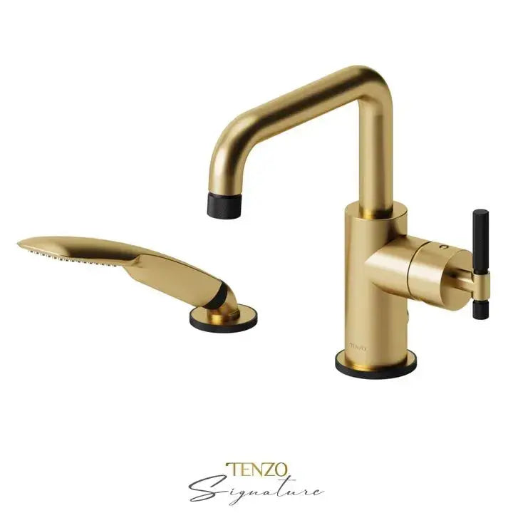 Tenzo Bellacio-F 2 Piece Deck Mount Tub Filler BE31-F - Plumbing Market
