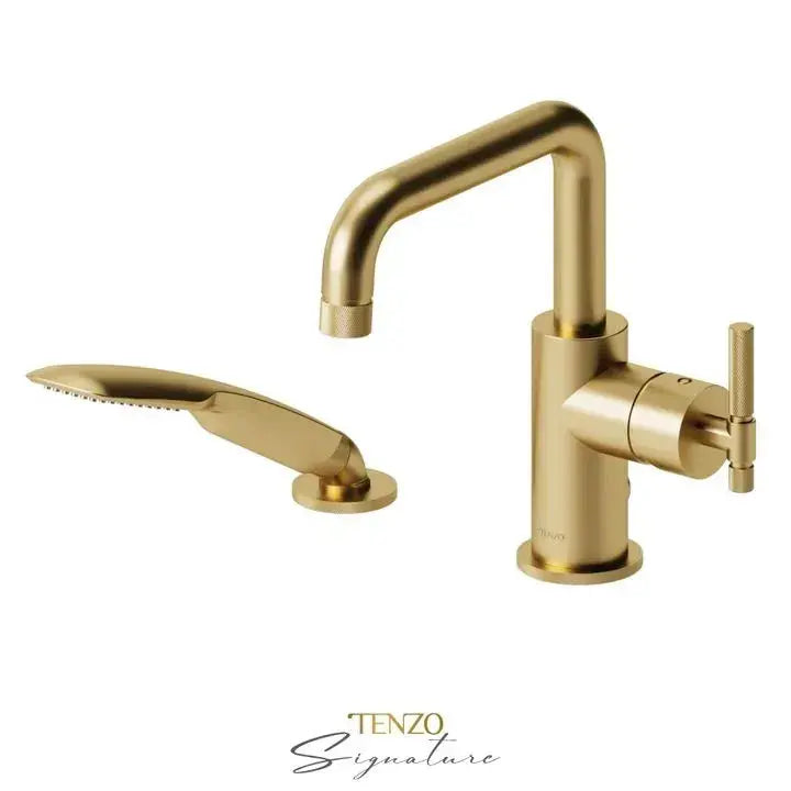 Tenzo Bellacio-F 2 Piece Deck Mount Tub Filler BE31-F - Plumbing Market