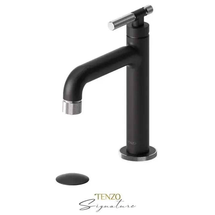 Tenzo Bellacio F Single Hole Bathroom Faucet With Drain BE11-F - Plumbing Market