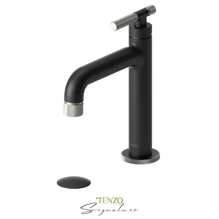 Tenzo Bellacio F Single Hole Bathroom Faucet With Drain BE11-F - Plumbing Market