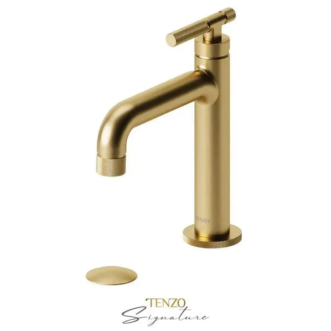 Tenzo Bellacio F Single Hole Bathroom Faucet With Drain BE11-F - Plumbing Market