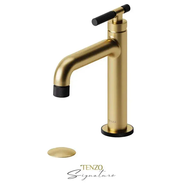 Tenzo Bellacio F Single Hole Bathroom Faucet With Drain BE11-F - Plumbing Market
