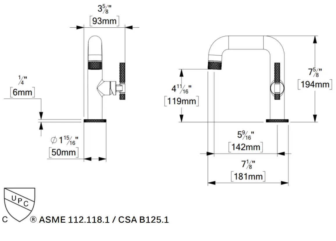Tenzo Bellacio F Single Hole Bathroom Faucet with Drain - Plumbing Market
