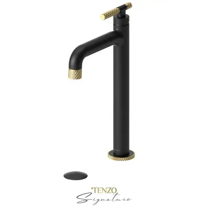 Tenzo Bellacio-C Tall Vessel Sink Bathroom Faucet With Drain - Plumbing Market