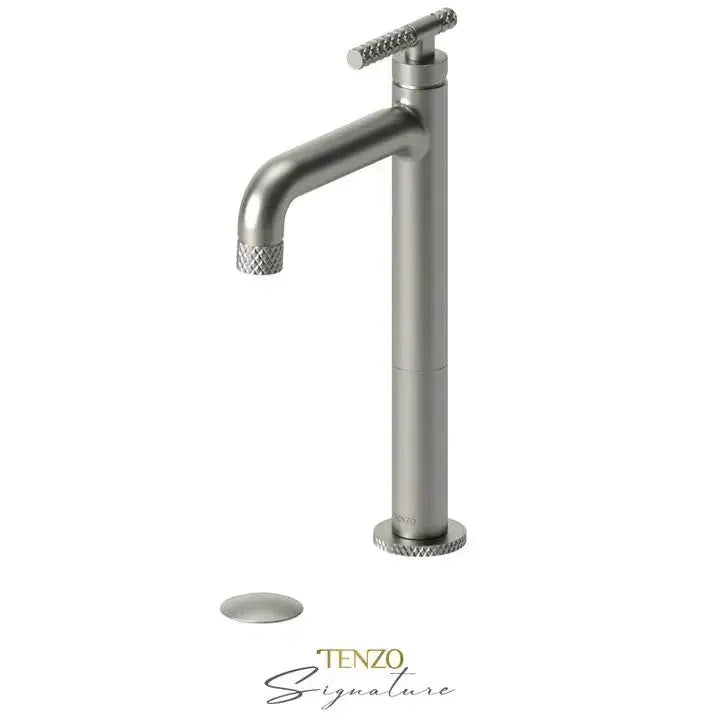 Tenzo Bellacio-C Tall Vessel Sink Bathroom Faucet With Drain - Plumbing Market