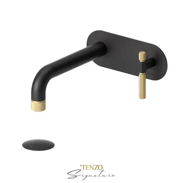 Tenzo Bellacio-F Wall Mounted Bathroom Faucet With Drain - Plumbing Market