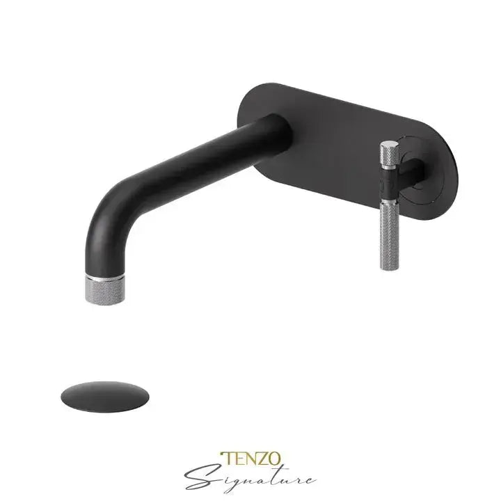 Tenzo Bellacio-F Wall Mounted Bathroom Faucet With Drain - Plumbing Market
