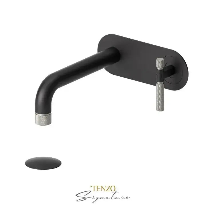 Tenzo Bellacio-F Wall Mounted Bathroom Faucet With Drain - Plumbing Market